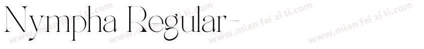 Nympha Regular字体转换